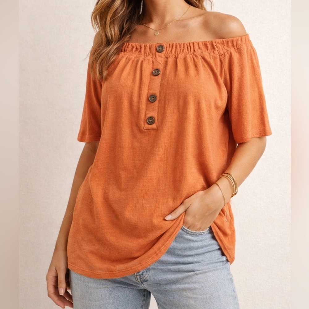 French Laundry Off Shoulder Boho Top Size S (See Measurements)